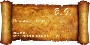Brassai Inez névjegykártya